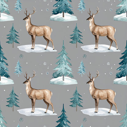 Pastel Christmas Wonderland Pattern 23 Quilting Cotton Fabric