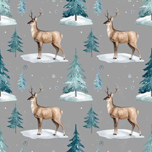 Pastel Christmas Wonderland Pattern 23 Quilting Cotton Fabric