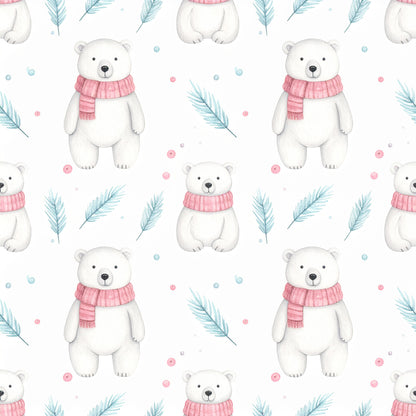 Pastel Christmas Wonderland Pattern 5 Quilting Cotton Fabric