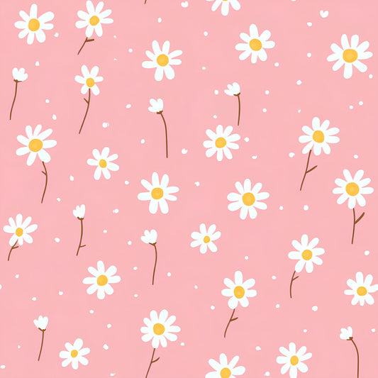 Pastel Daisy Pattern 1 Quilting Cotton Fabric