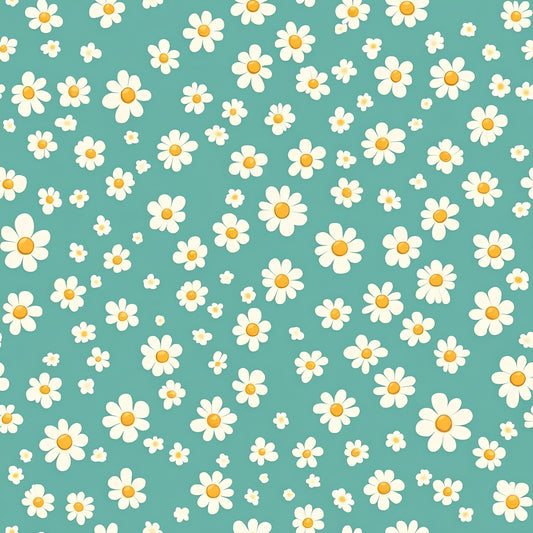 Pastel Daisy Pattern 10 Quilting Cotton Fabric