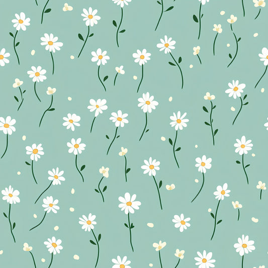 Pastel Daisy Pattern 11 Quilting Cotton Fabric