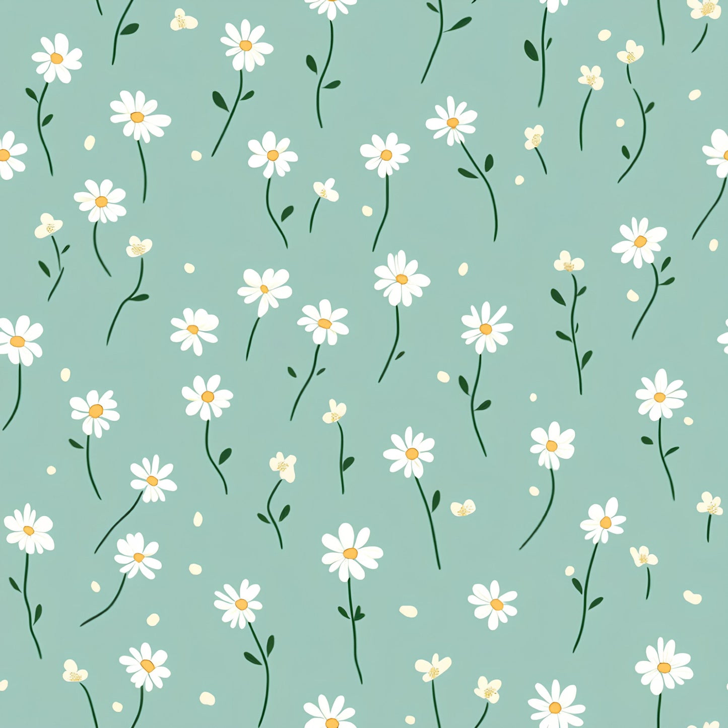 Pastel Daisy Pattern 11 Quilting Cotton Fabric