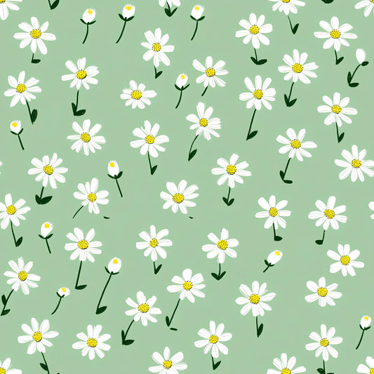 Pastel Daisy Pattern 12 Quilting Cotton Fabric