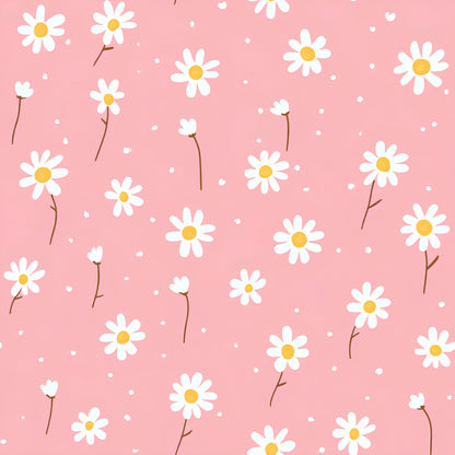 Pastel Daisy Pattern 1 Quilting Cotton Fabric