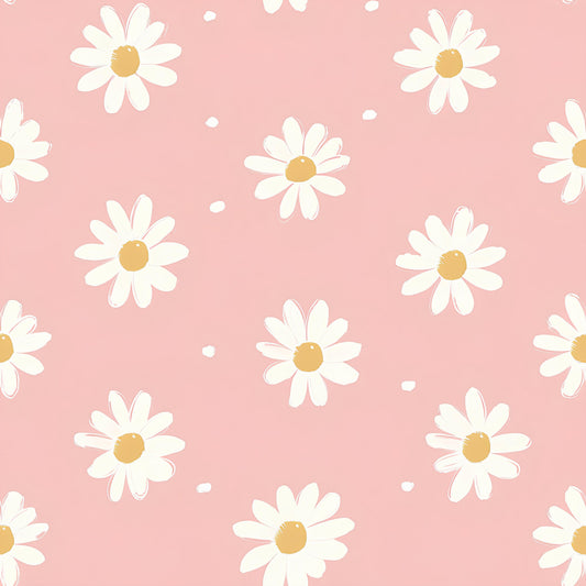 Pastel Daisy Pattern 2 Quilting Cotton Fabric