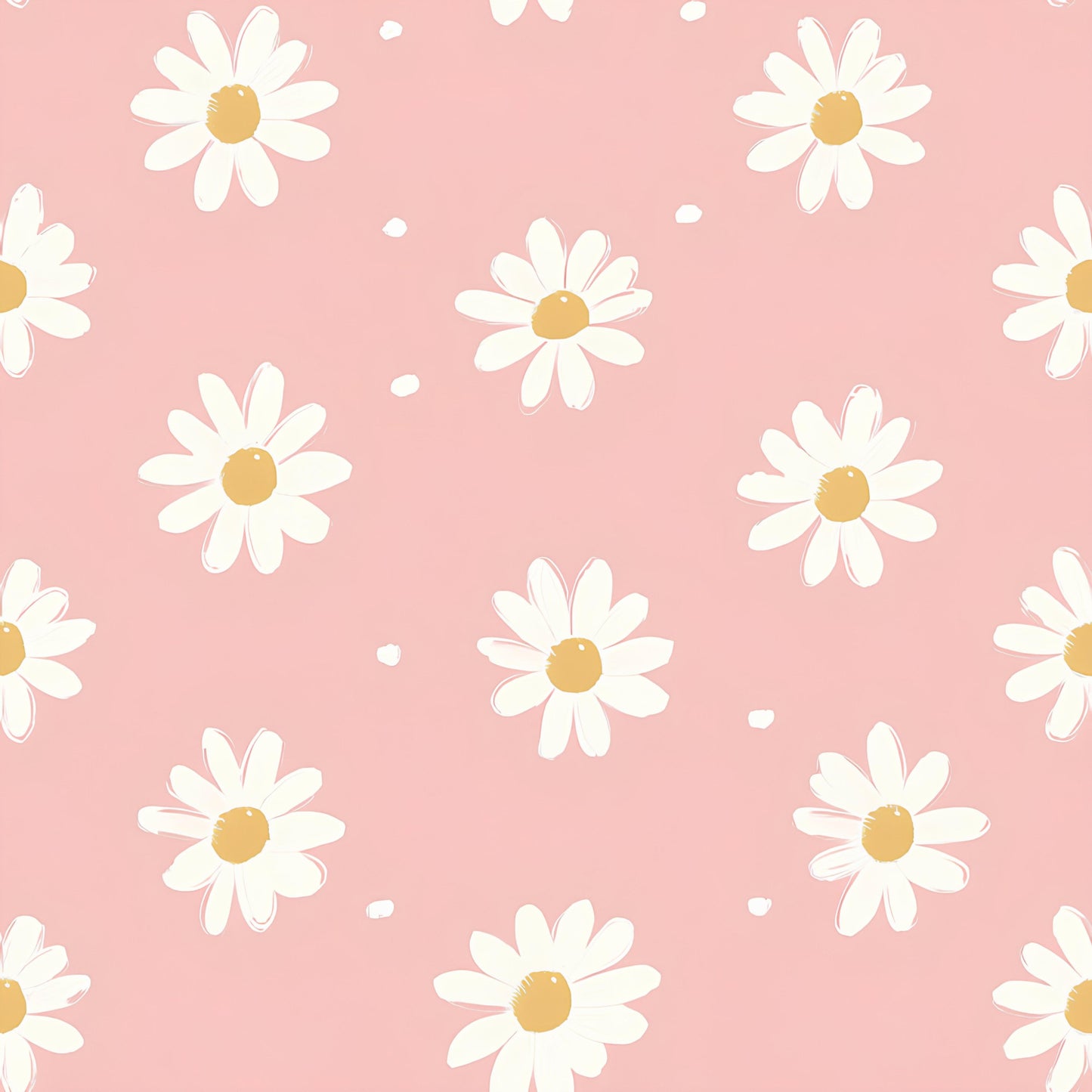 Pastel Daisy Pattern 2 Quilting Cotton Fabric