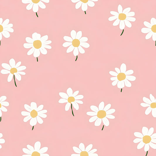 Pastel Daisy Pattern 3 Quilting Cotton Fabric