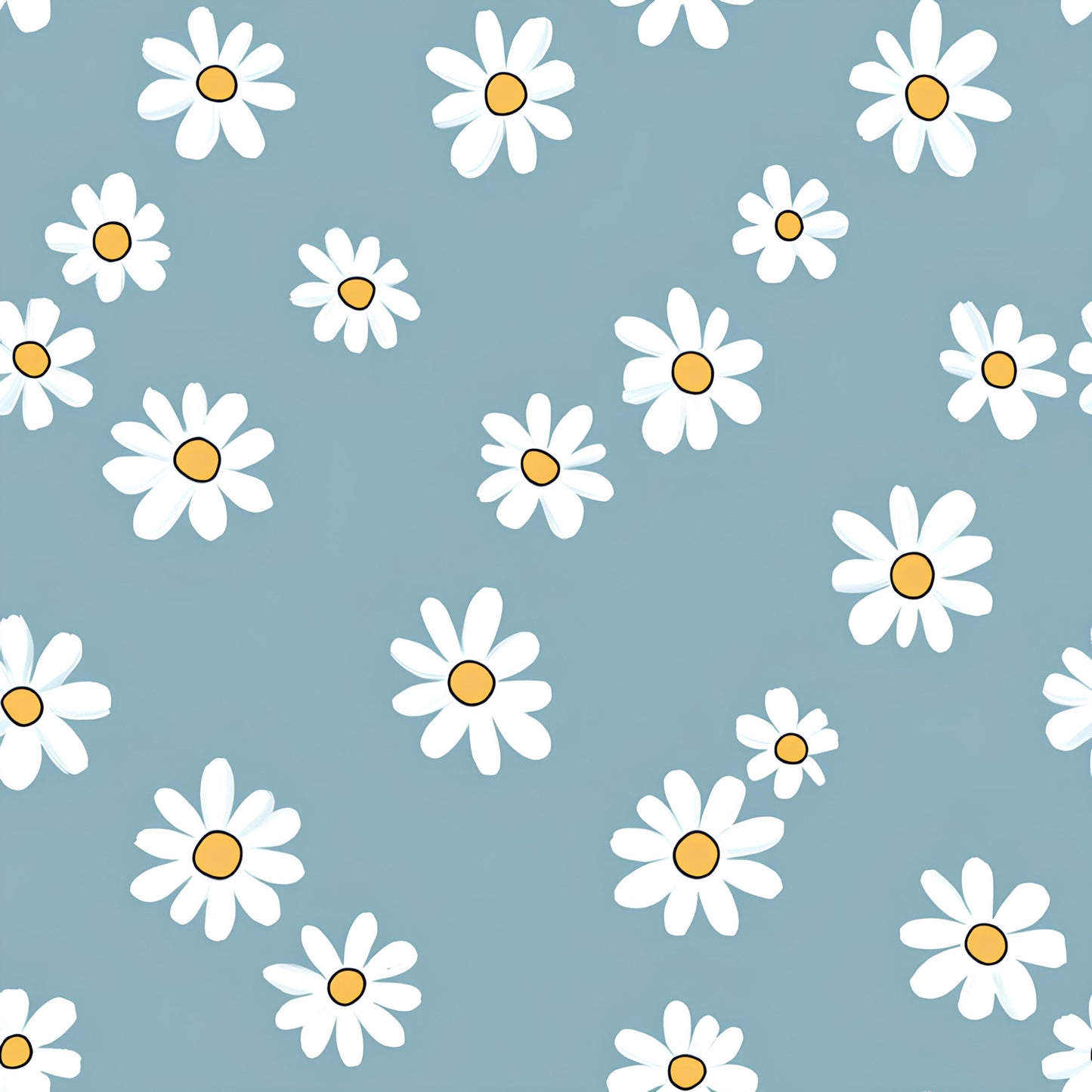 Pastel Daisy Pattern 8 Quilting Cotton Fabric