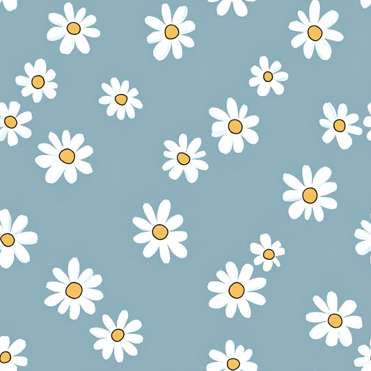 Pastel Daisy Pattern 8 Quilting Cotton Fabric