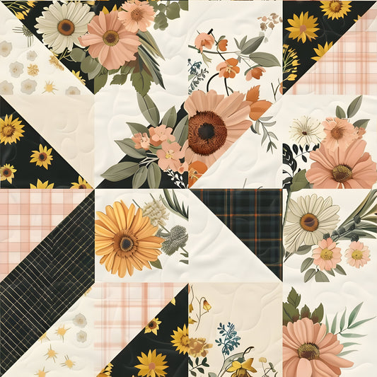 Pastel Farmhouse Patchwork Pattern 20 Quilting Cotton Fabric