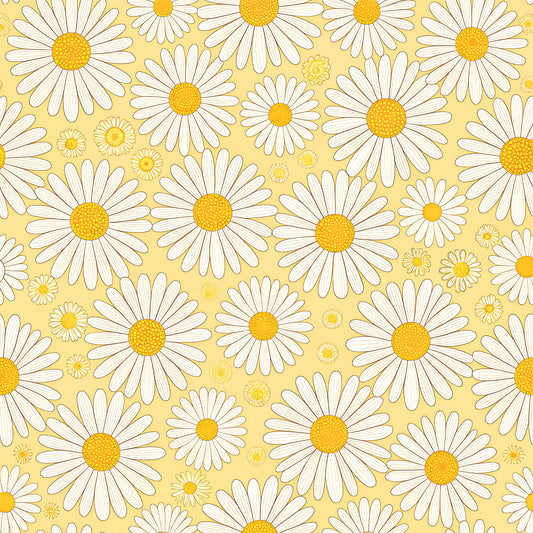 Pastel Floral Bumblebee Pattern 4 Quilting Cotton Fabric