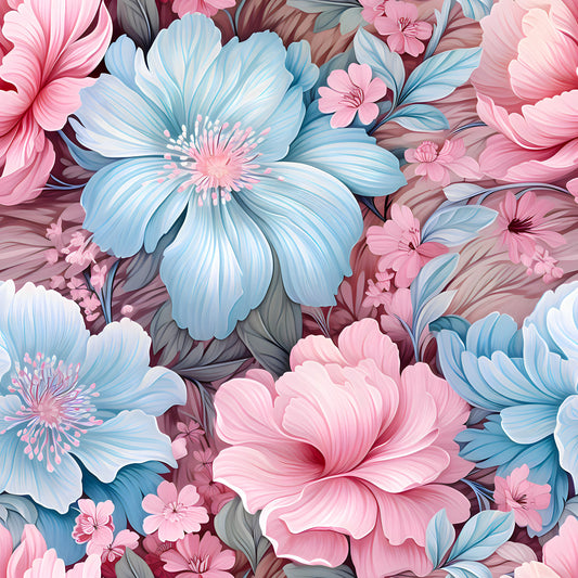 Pastel Floral Wood Pattern 9 Quilting Cotton Fabric