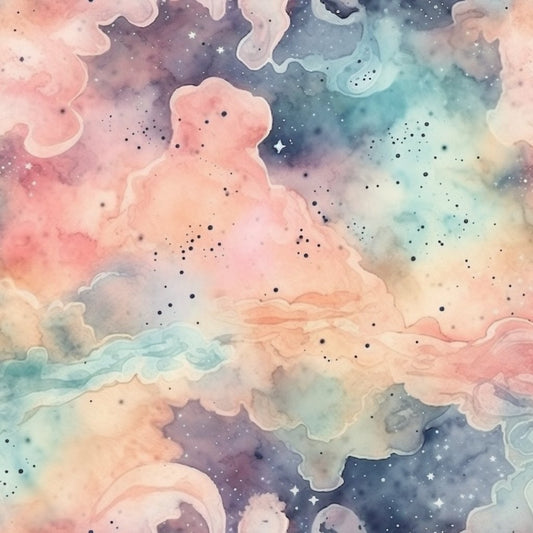 Pastel Galaxy Pattern 2 Quilting Cotton Fabric
