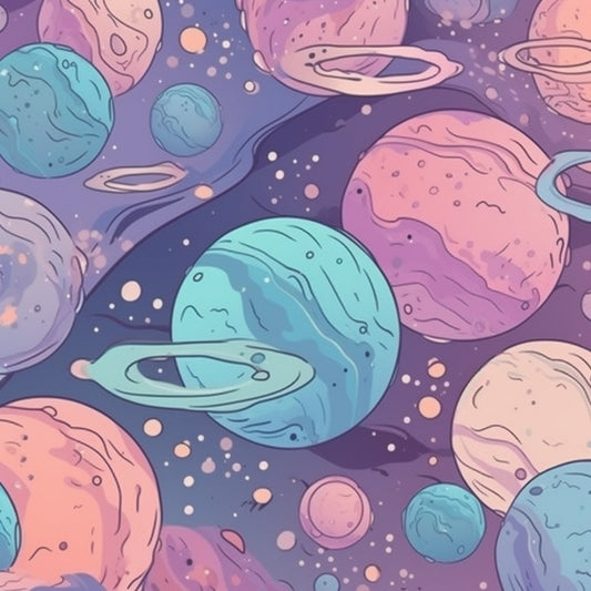 Pastel Galaxy Pattern 3 Quilting Cotton Fabric