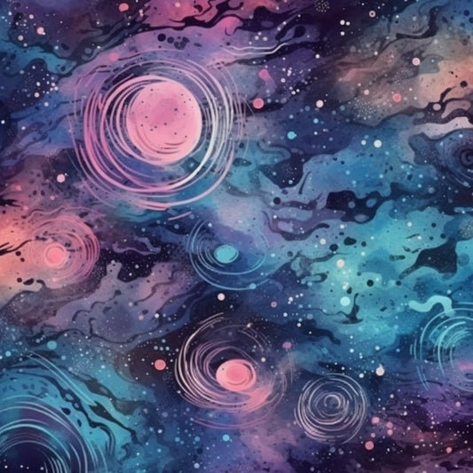 Pastel Galaxy Pattern 4 Quilting Cotton Fabric