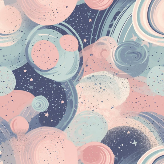 Pastel Galaxy Pattern 5 Quilting Cotton Fabric