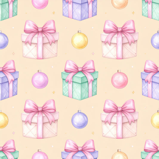 Pastel Ornament Dreams Pattern 3 Quilting Cotton Fabric