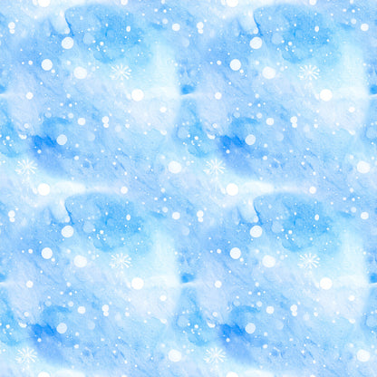 Pastel Snowflake Watercolor Winter Pattern 25 Quilting Cotton Fabric