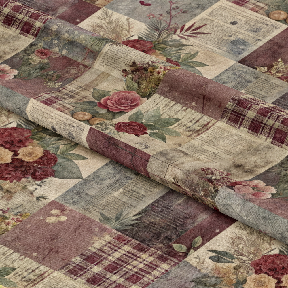 Patched Memories Pattern 9 Quilting Cotton Fabric