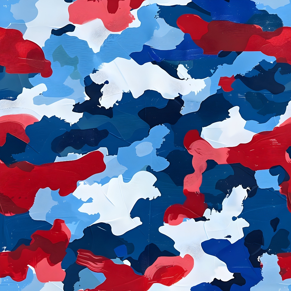 Patriotic Camouflage Pattern 1 Quilting Cotton Fabric