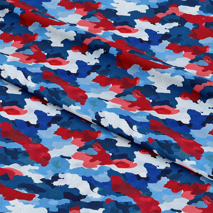 Patriotic Camouflage Pattern 1 Quilting Cotton Fabric