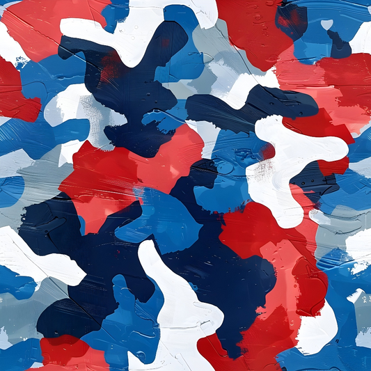 Patriotic Camouflage Pattern 5 Quilting Cotton Fabric