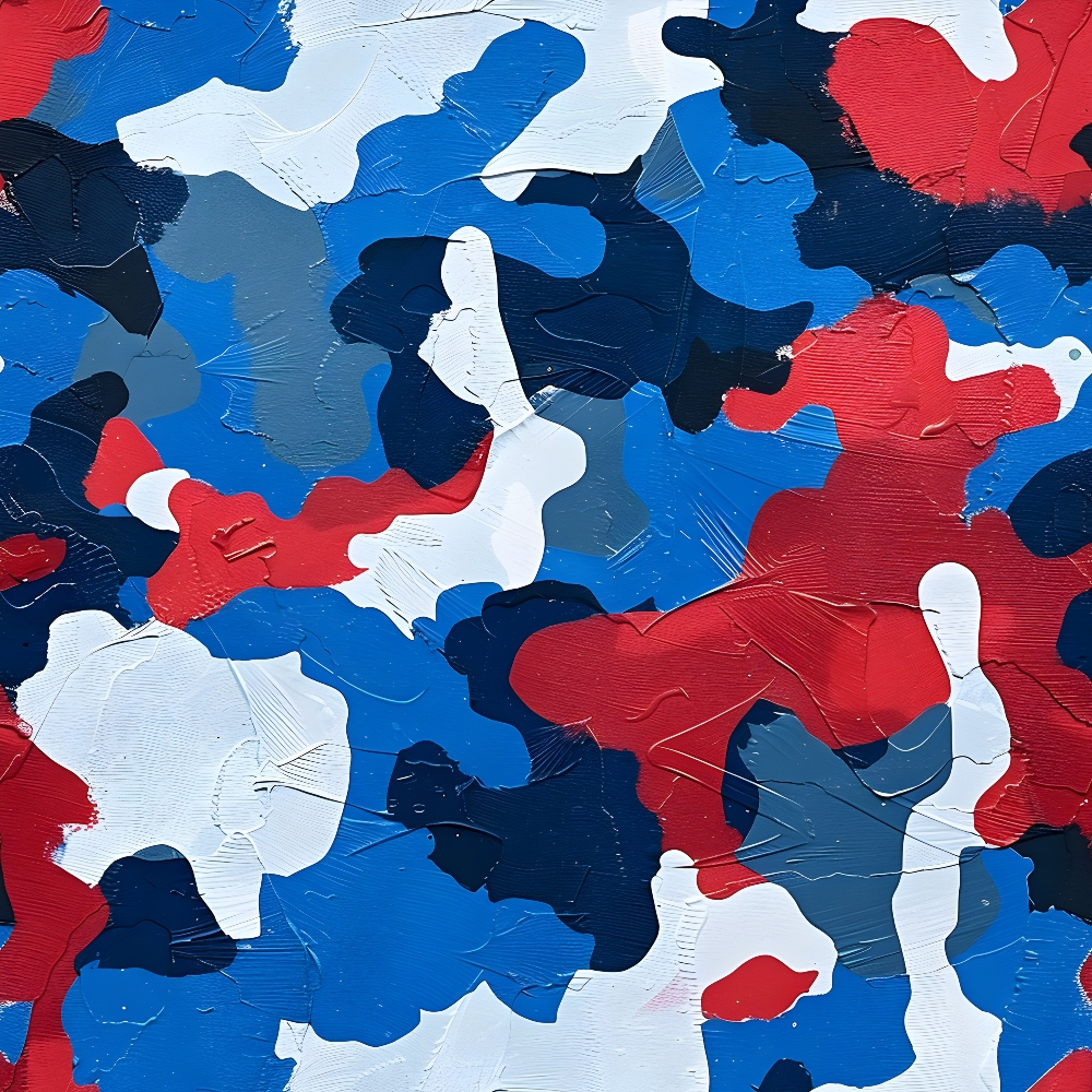 Patriotic Camouflage Pattern 6 Quilting Cotton Fabric