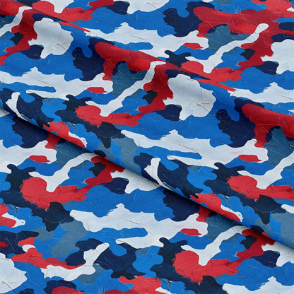 Patriotic Camouflage Pattern 6 Quilting Cotton Fabric