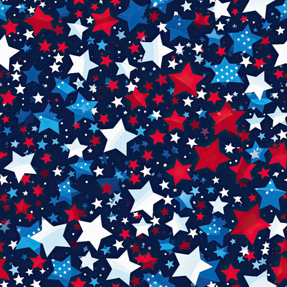 Patriotic July Pattern 12 Quilting Cotton Fabric