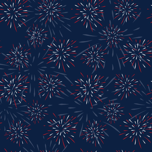 Patriotic July Pattern 2 Quilting Cotton Fabric