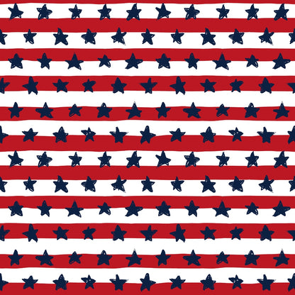 Patriotic July Pattern 3 Quilting Cotton Fabric