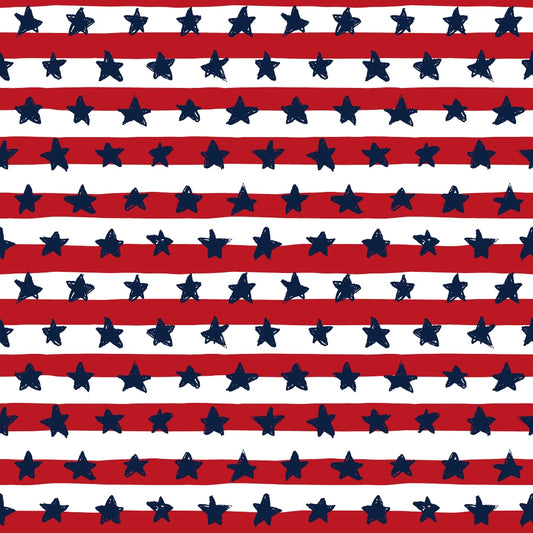 Patriotic July Pattern 3 Quilting Cotton Fabric