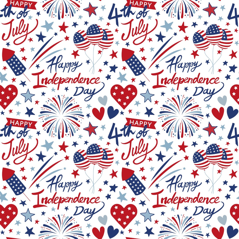 Patriotic July Pattern 8 Quilting Cotton Fabric – FabricMegaStore.com