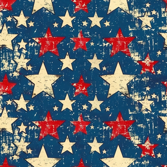 Patriotic Pattern 1 Quilting Cotton Fabric