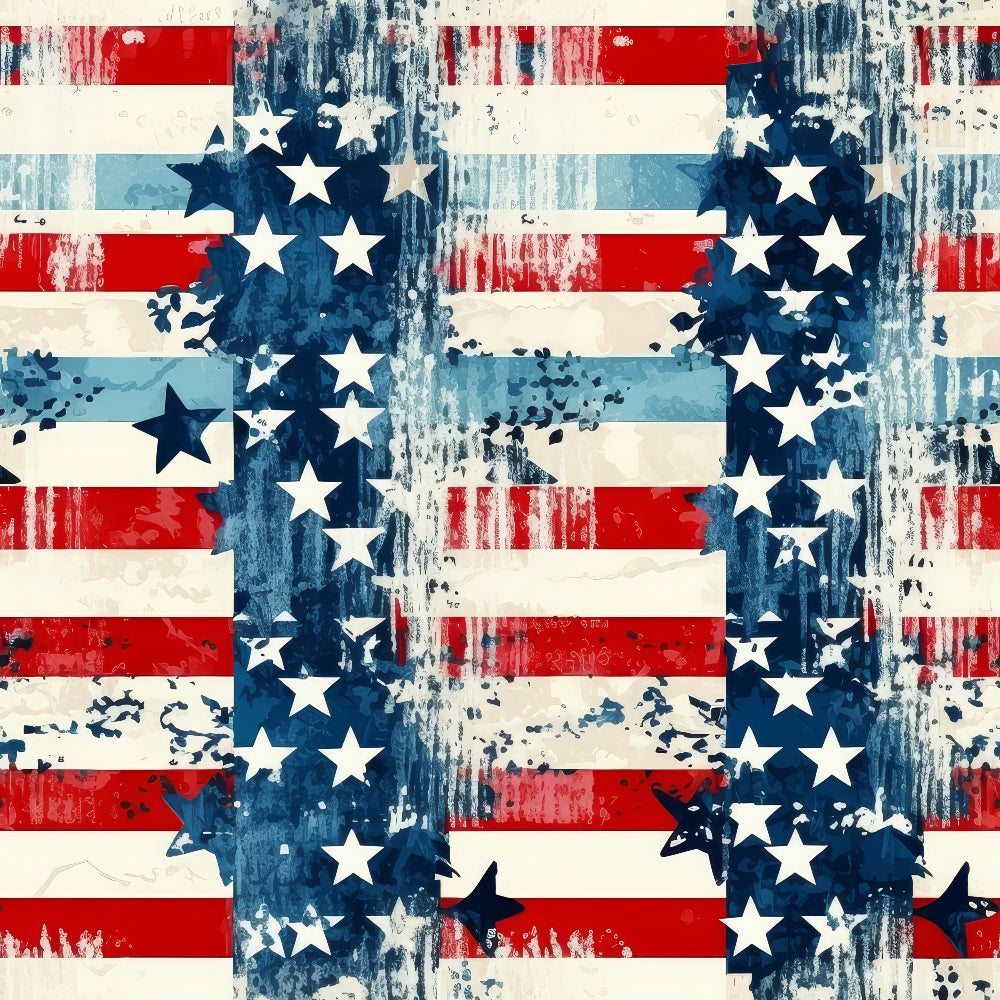 Patriotic Shabby Chic Pattern 1 Quilting Cotton Fabric