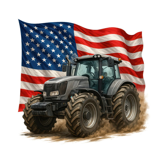 Patriotic Tractor Fabric Panel 12