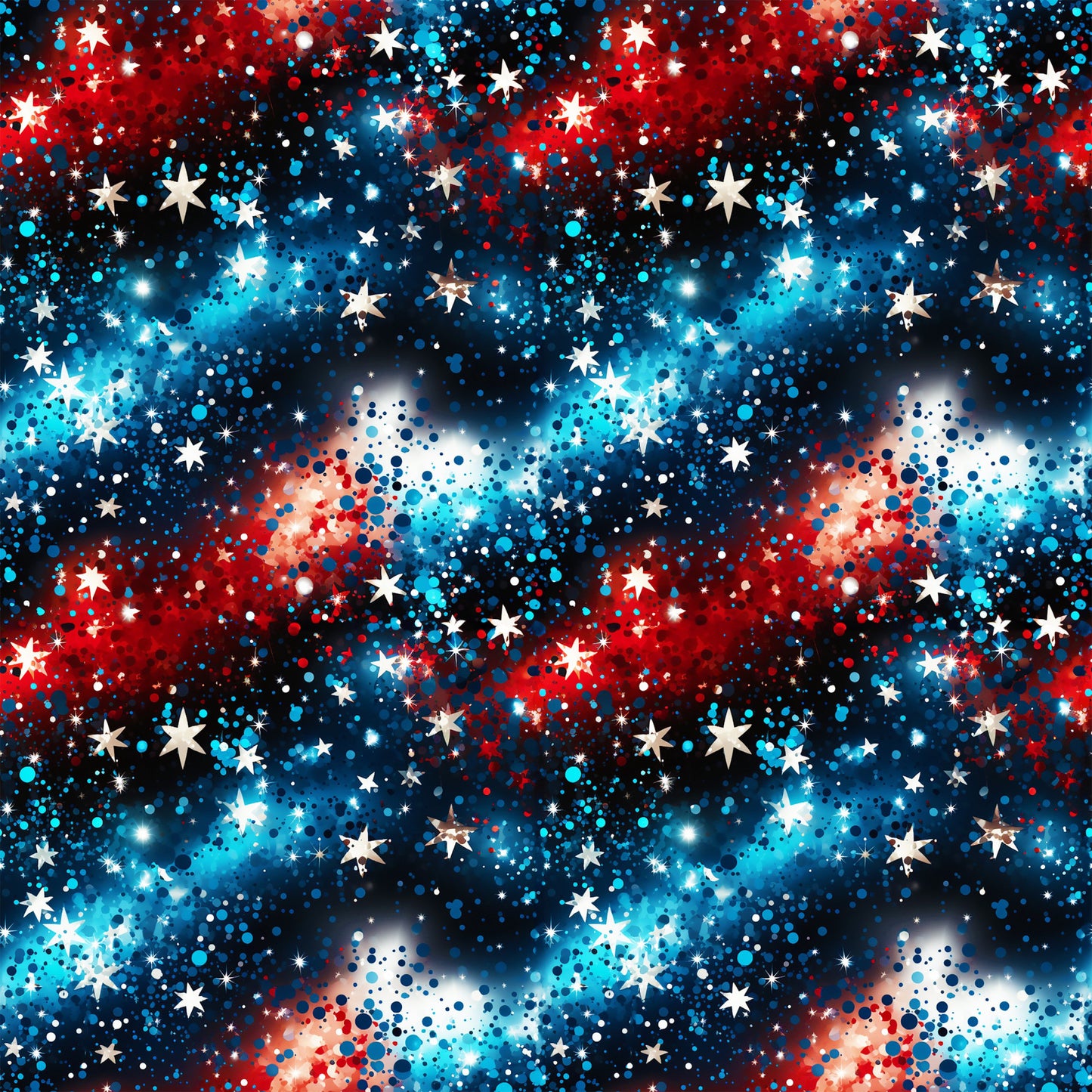 Patriotic Confetti and Glitter Pattern 1 Quilting Cotton Fabric