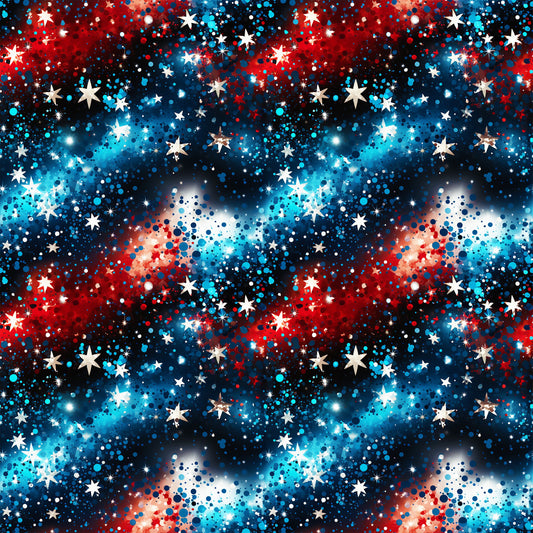 Patriotic Confetti and Glitter Pattern 1 Quilting Cotton Fabric