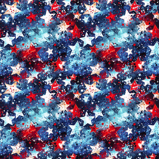 Patriotic Confetti and Glitter Pattern 11 Quilting Cotton Fabric