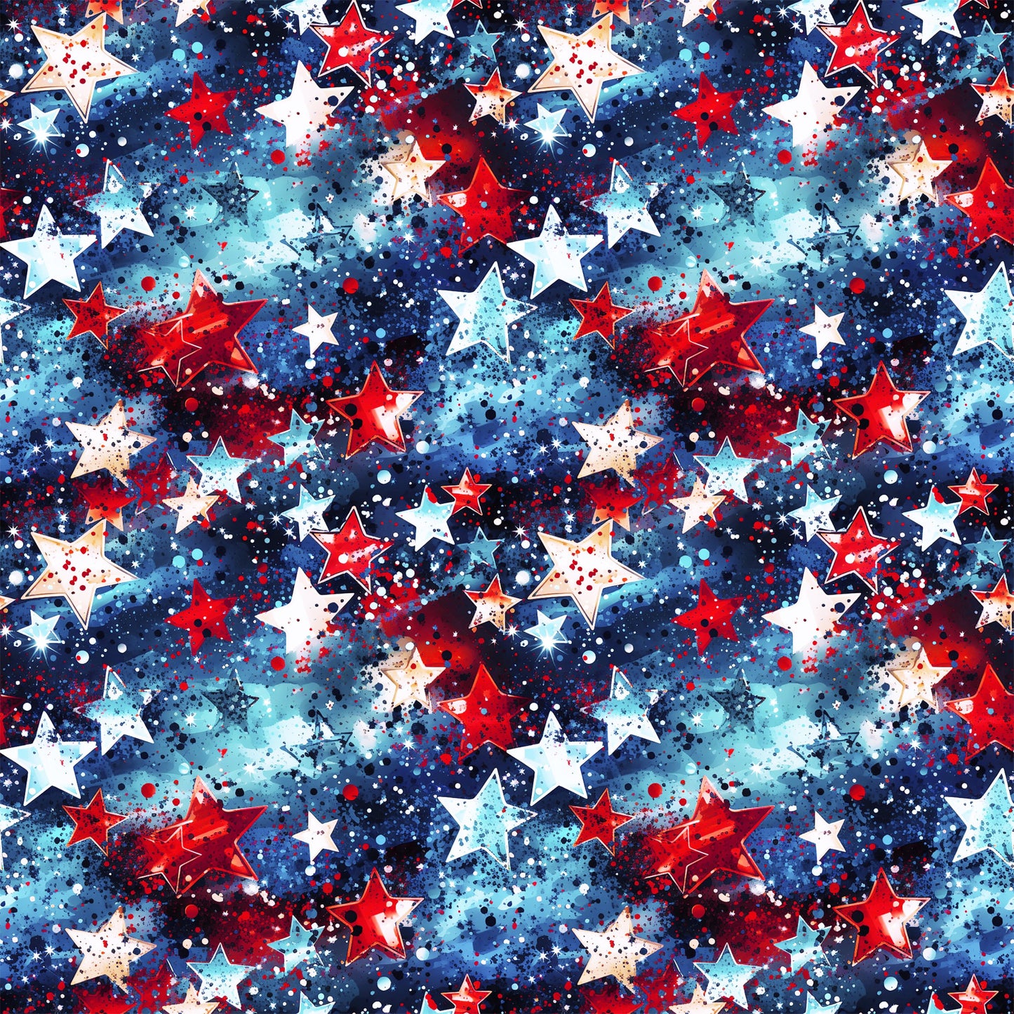 Patriotic Confetti and Glitter Pattern 11 Quilting Cotton Fabric