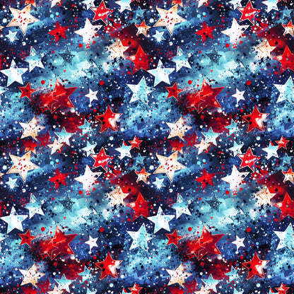 Patriotic Confetti and Glitter Pattern 11 Quilting Cotton Fabric