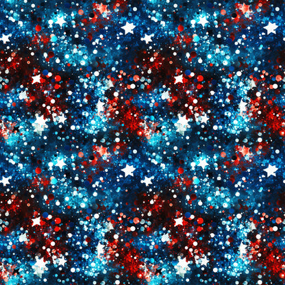 Patriotic Confetti and Glitter Pattern 12 Quilting Cotton Fabric