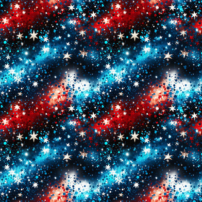 Patriotic Confetti and Glitter Pattern 1 Quilting Cotton Fabric
