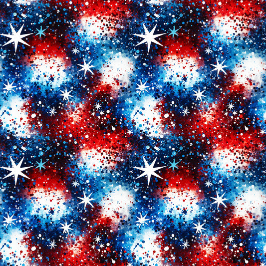 Patriotic Confetti and Glitter Pattern 2 Quilting Cotton Fabric