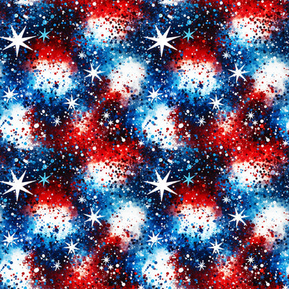Patriotic Confetti and Glitter Pattern 2 Quilting Cotton Fabric