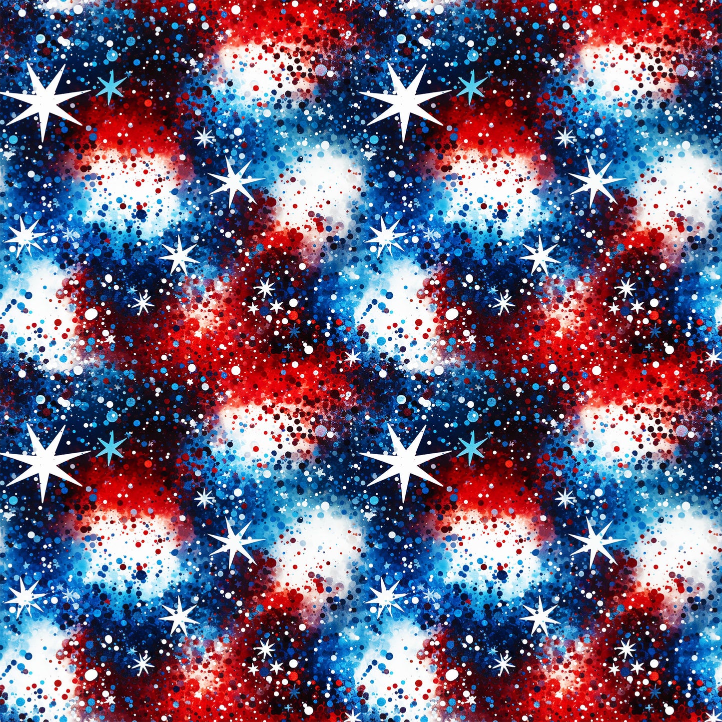 Patriotic Confetti and Glitter Pattern 2 Quilting Cotton Fabric