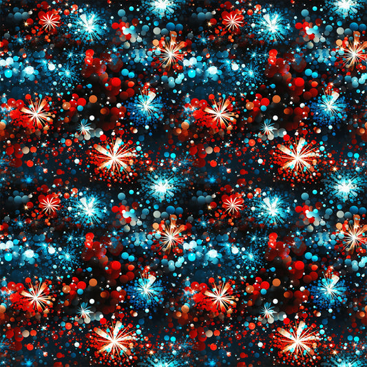 Patriotic Confetti and Glitter Pattern 4 Quilting Cotton Fabric