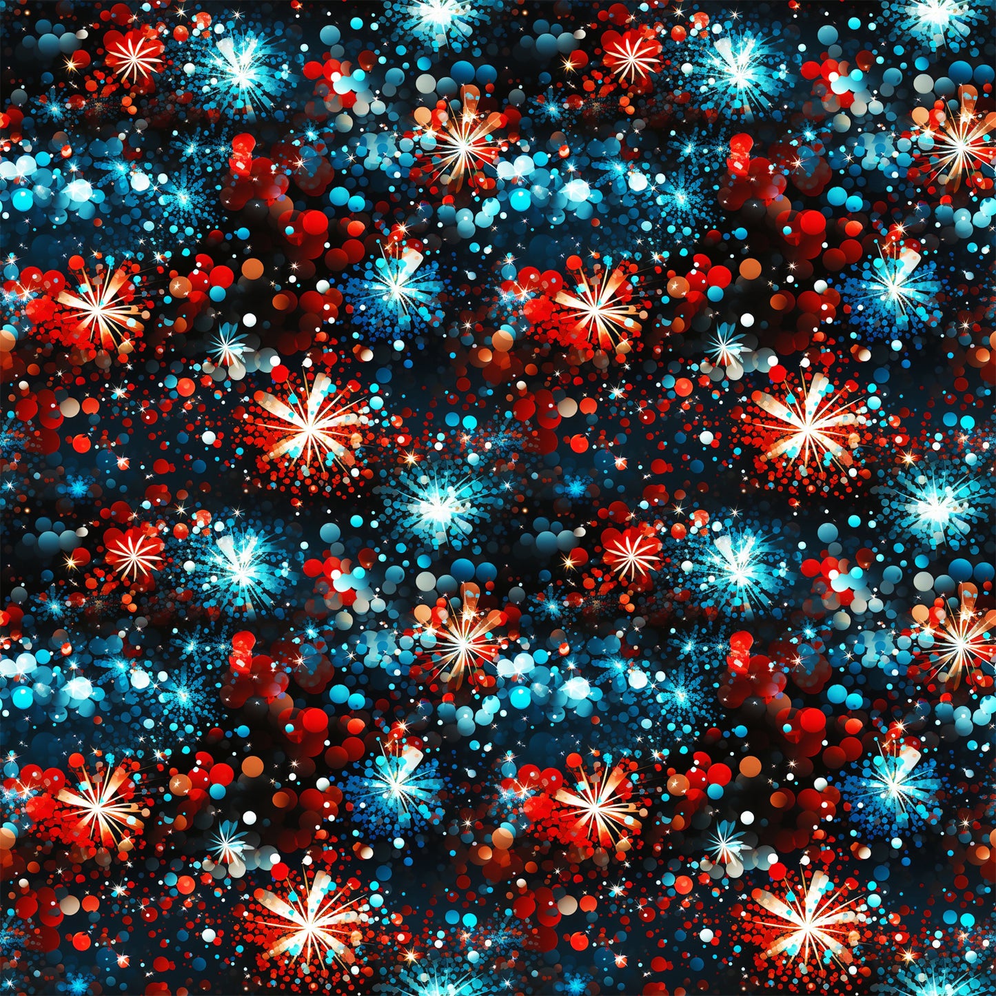 Patriotic Confetti and Glitter Pattern 4 Quilting Cotton Fabric