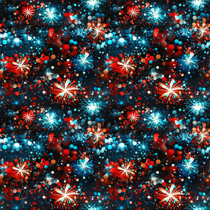 Patriotic Confetti and Glitter Pattern 4 Quilting Cotton Fabric